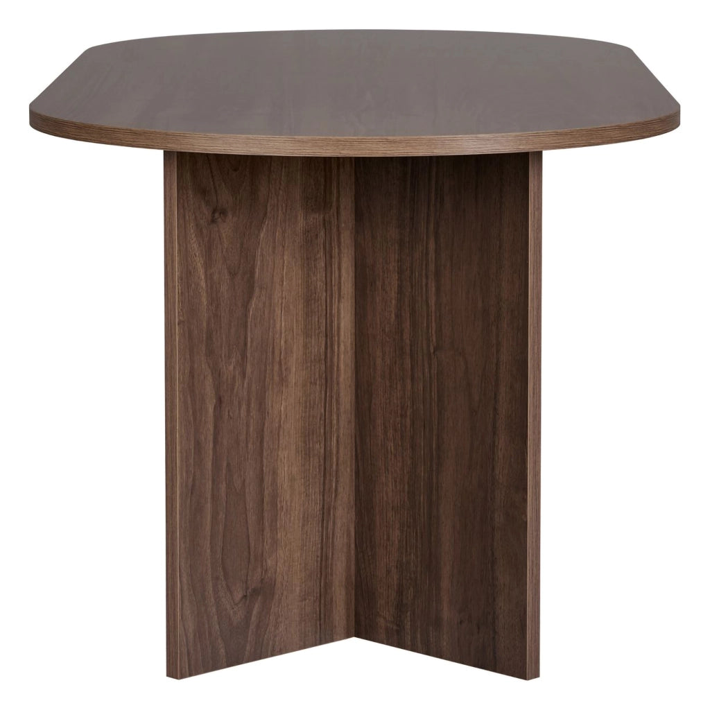 Monterano, Tavolo Fisso 6 Posti, 180x90x75h cm Marrone Noce Scuro