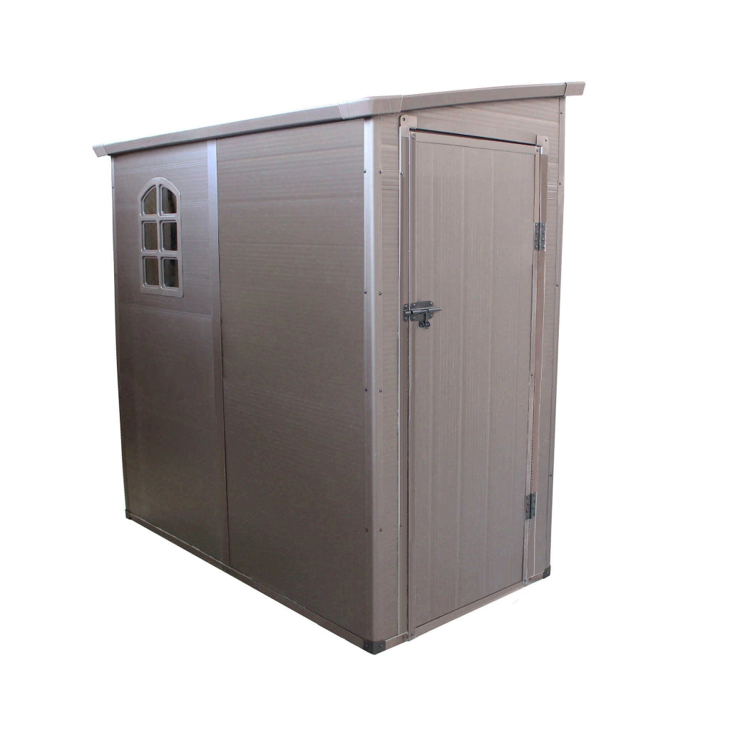Casetta Porta Attrezzi da Giardino in Plastica cm 111x191x194 - REX
