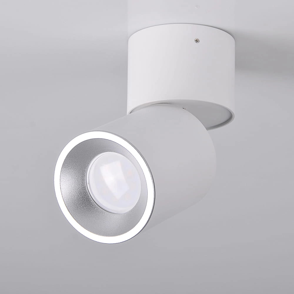 Spot da superficie orientabile GU10 bianco/argento Astra Polux