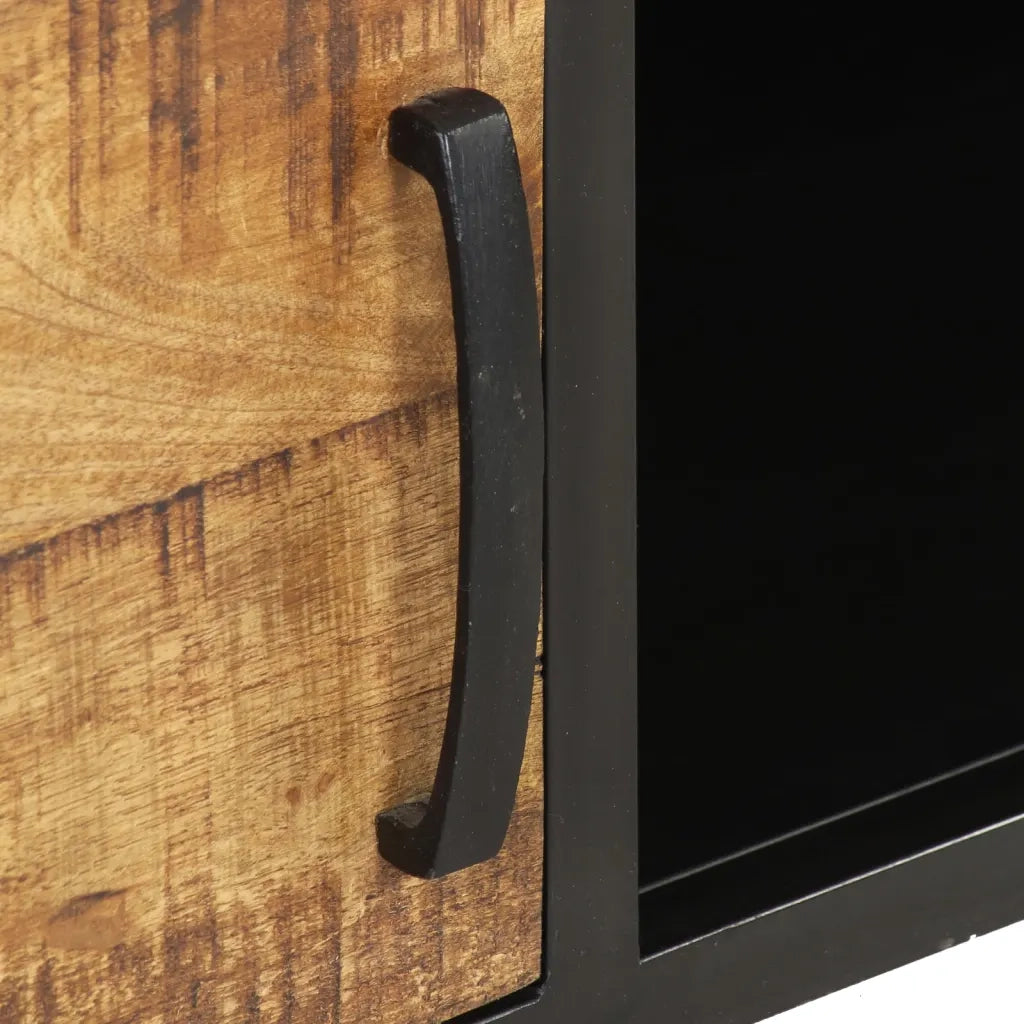 Tavolino da Salotto-Tavolino da soggiorno-Tavolo 105x50x35 cm in Legno di Mango Grezzo