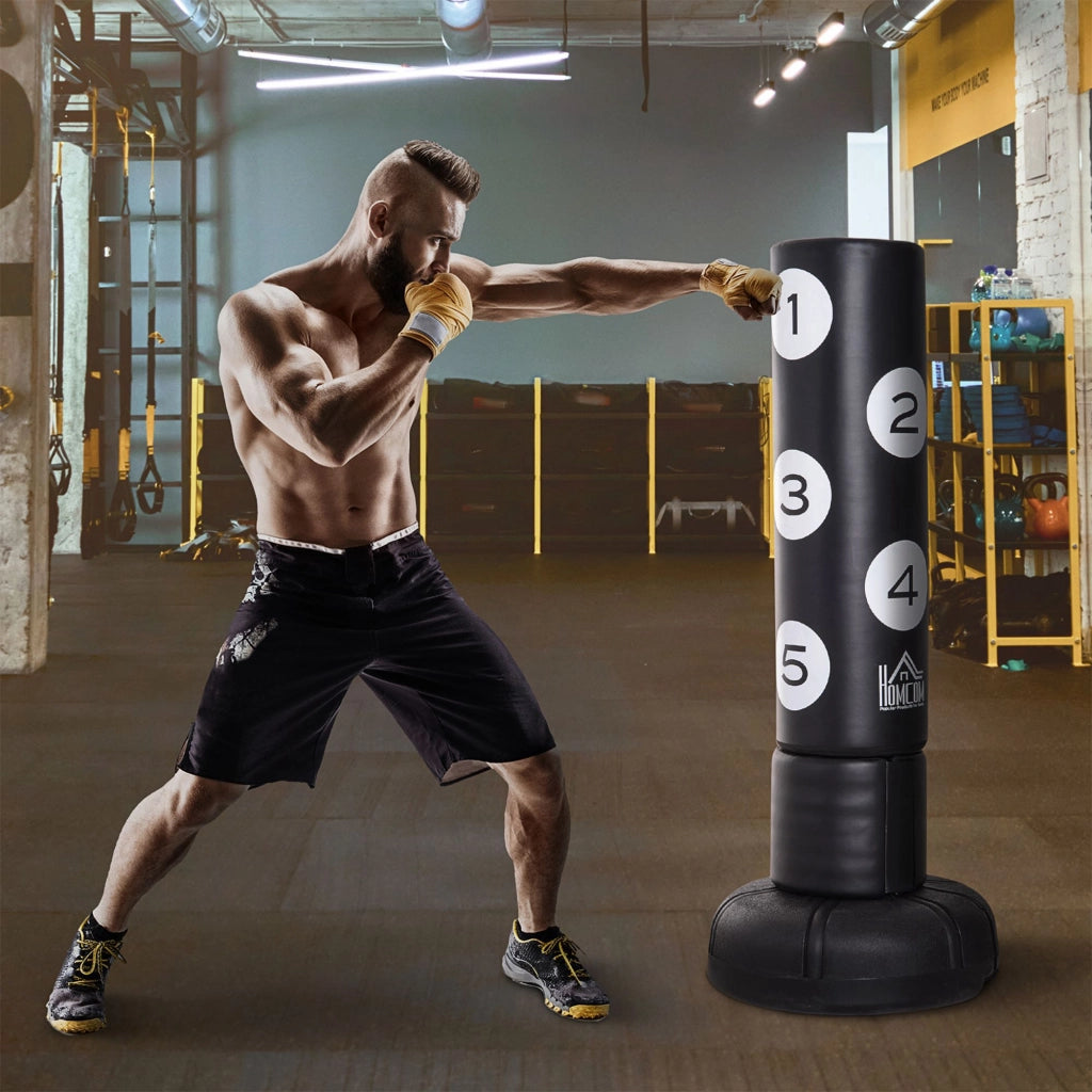 Sacco da boxe con supporto ¨C zephmum ¨C nero 176 cm