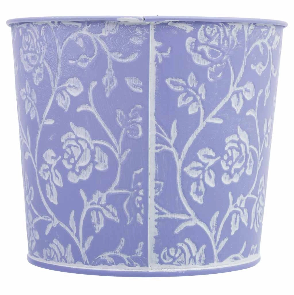 Cestino in metallo blu 22,5x13,5x11,5 B20x11