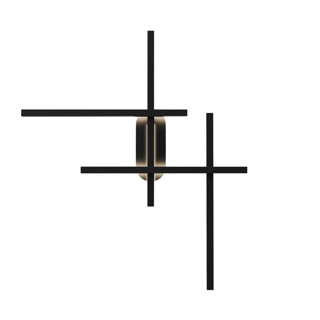 Maytoni Applique moderna Halo 4 luci LED integrato nero alluminio