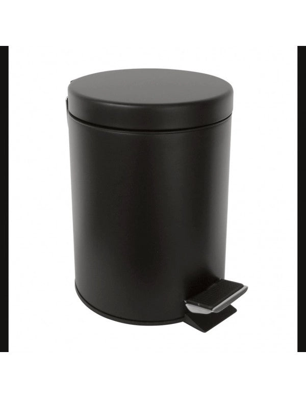 Pattumiera doccia DARK soft close in acciaio nero / 3L