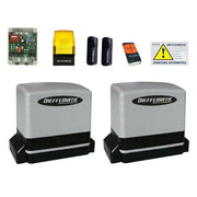 KIT 2 MOTORI AUTOMAZIONE CANCELLO SCORREVOLE 230V 900Kg PER DOPPIA DUE ANTA dfm