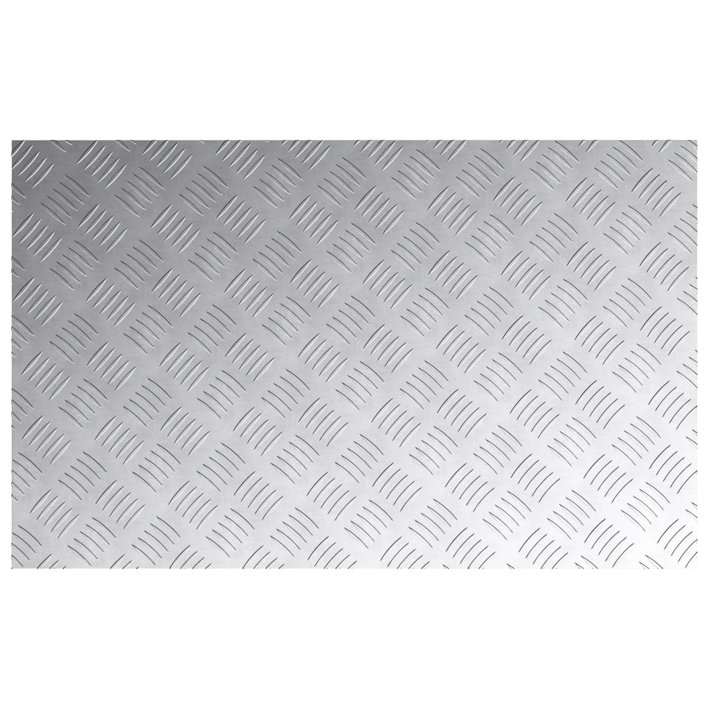 Lastre in Alluminio a Motivo a Scacchi - 4 pezzi Antiscivolo 80x50 cm