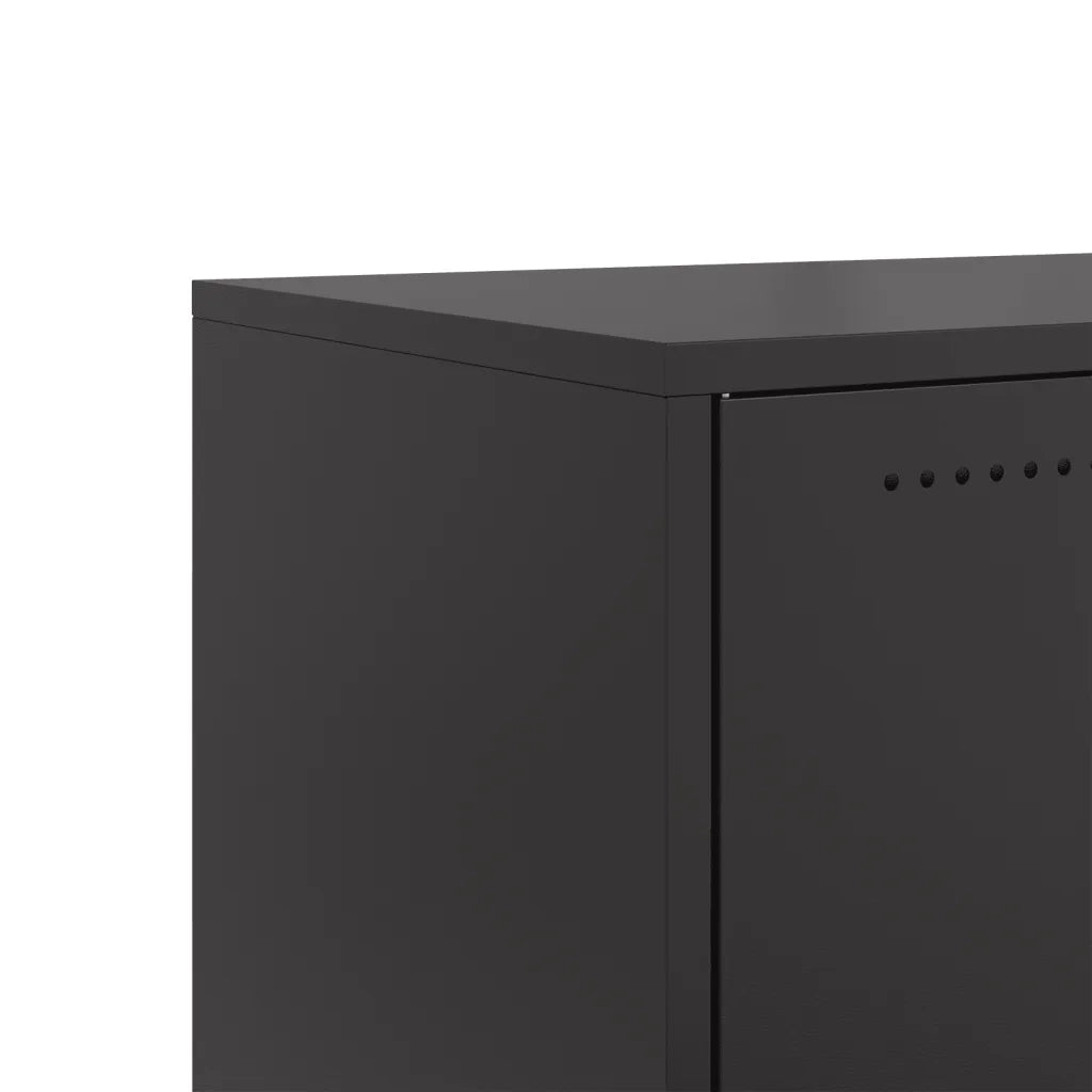 Mobile TV Nero 68x39x43,5 cm in Acciaio