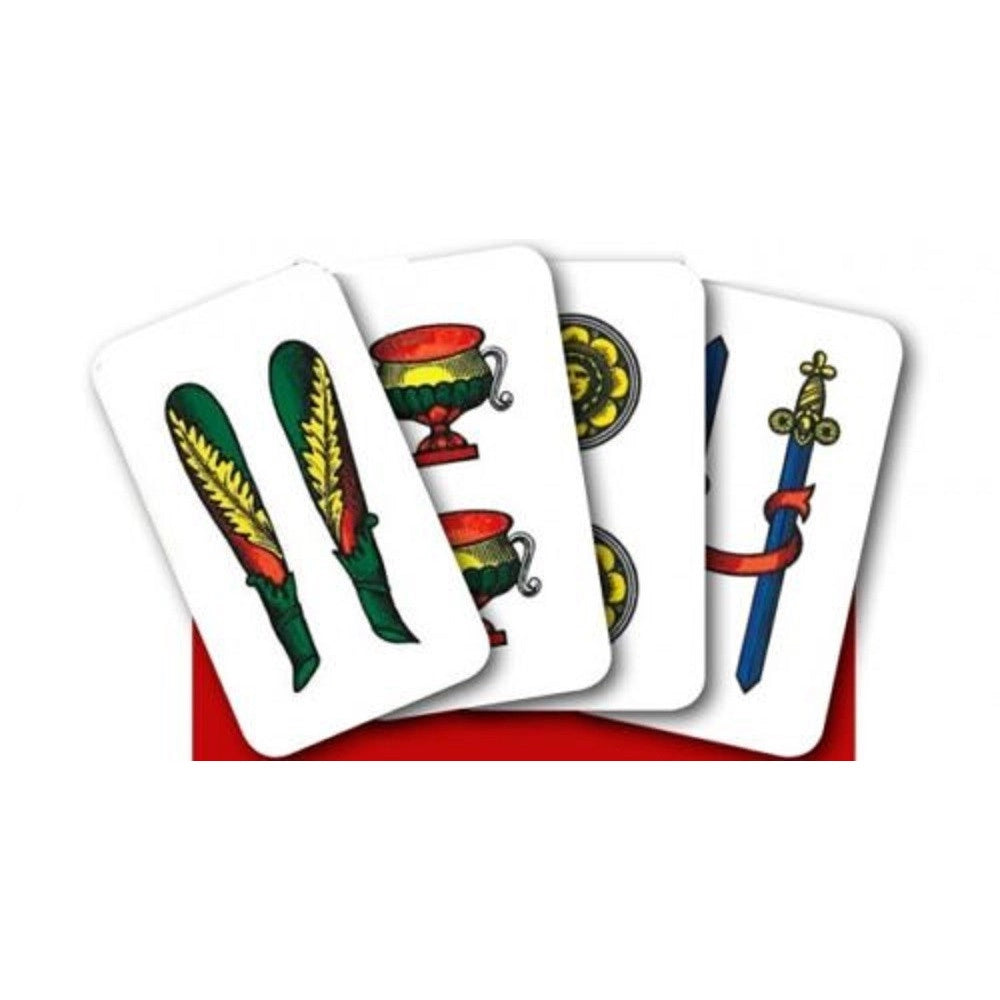Trade Shop - Carte Da Gioco Napoletane Mazzo 40 Carte Da Tavolo Scopa Solitario Sette E Mezz -