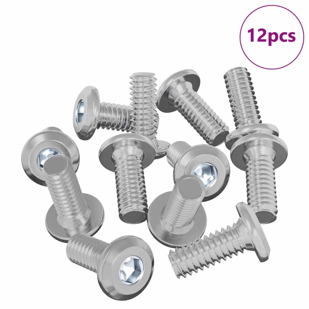 Vite con Testa Bloccante 12 pcs Argento M6 x 15 mm Acciaio 864575