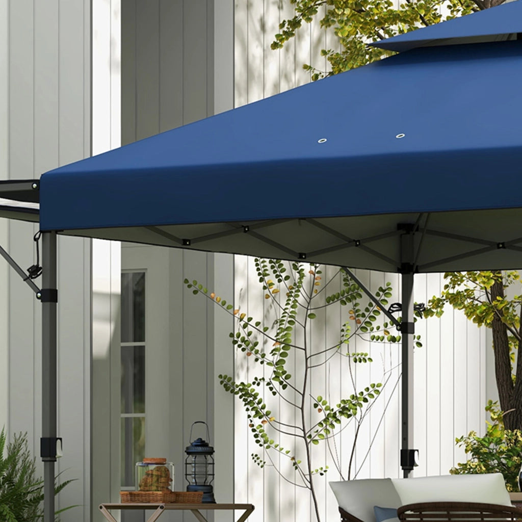 Gazebo Pieghevole 5x3m con Pareti ¨C zephmum ¨C Blu