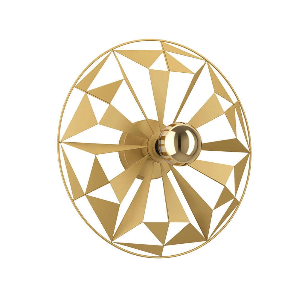 Plafoniera Contemporanea Castanuelo 1 Luce Acciaio Oro