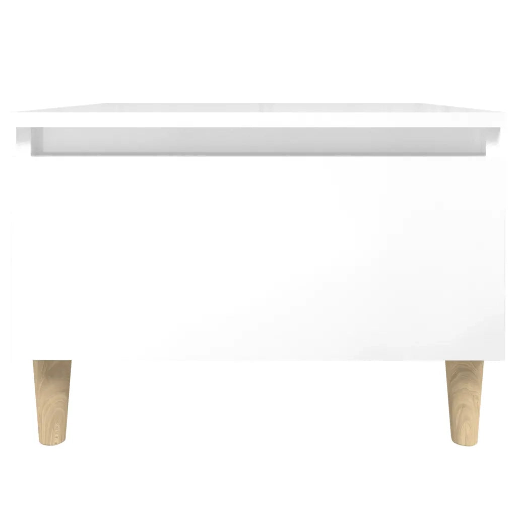 Tavolini 2 pz | Tavolo laterale Bianco Lucido 50x46x35 cm in Legno Multistrato