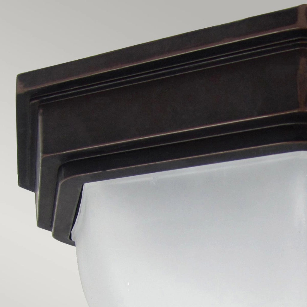Plafoniera esterna soffitto bronzo antico 2xE27 IP44 Fairford
