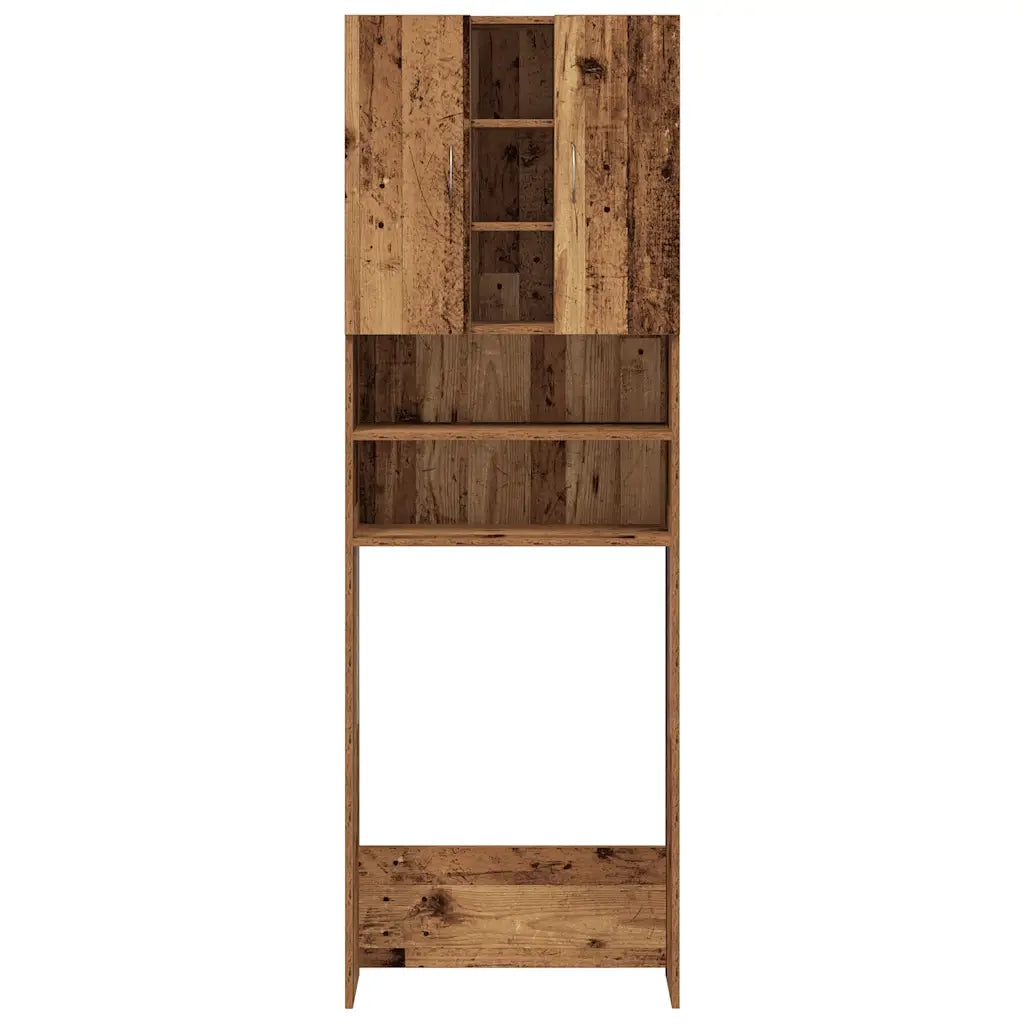 Mobile per Lavatrice Legno Antico 64x25,5x190 cm CFW9082571