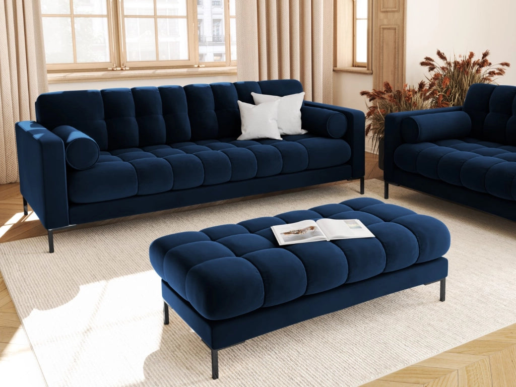 Cosmopolitan Design - Divano "Bali" 3 posti in velluto blu reale 