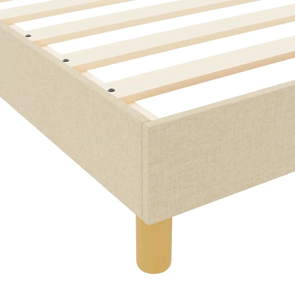 Struttura del letto con testiera Crema 80 x 200 cm Tessuto 3344765