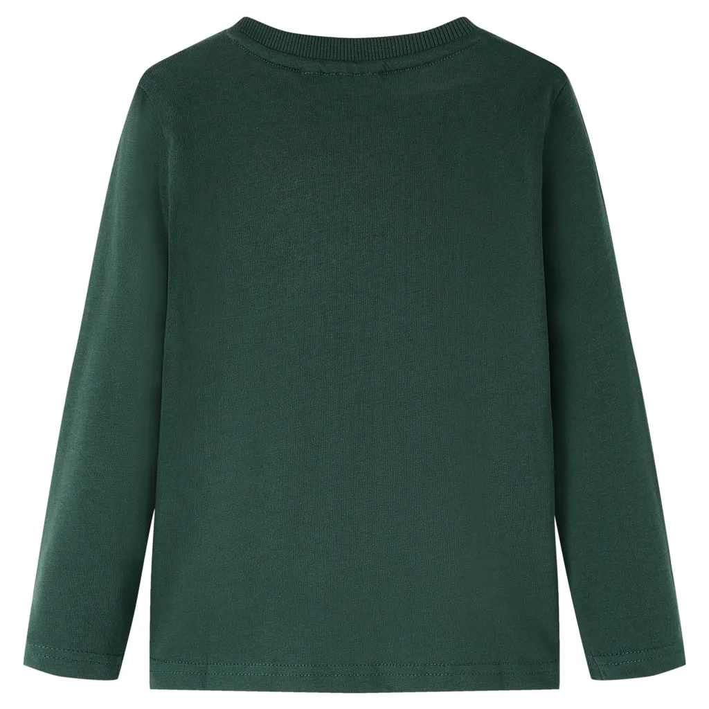 Maglietta da Bambino a Maniche Lunghe Verde Scuro 104cod mxl 108311