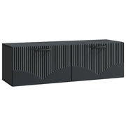 Mobile Porta TV da Muro-Credenza per TV sospesa Montaggio a parete Nero 98 x 31 x 30 cm 155960