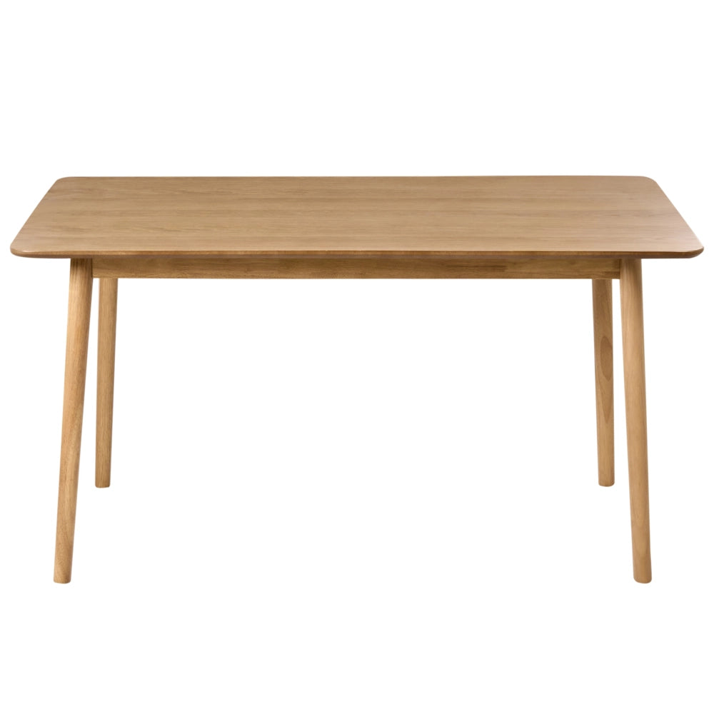 Tavolo da pranzo per sala da pranzo e cucina 140 x 80 cm Gambe in legno massello Rovere chiaro impiallacciato