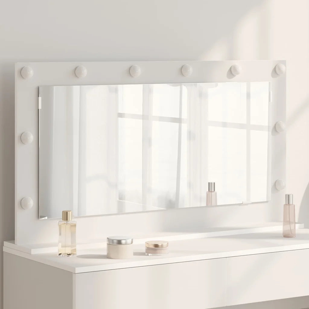 Specchio da Vanit¨¤ Rettangolare Bianco 100 x 55 x 18 cm