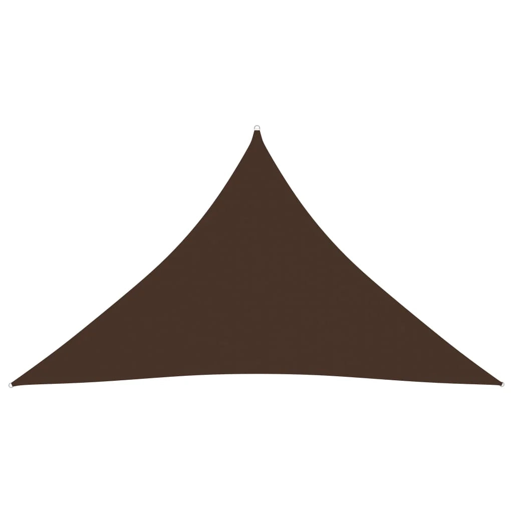 Vela ombreggiante triangolare in tessuto Oxford 3,5 x 3,5 x 4,9 m marrone 02_0009808