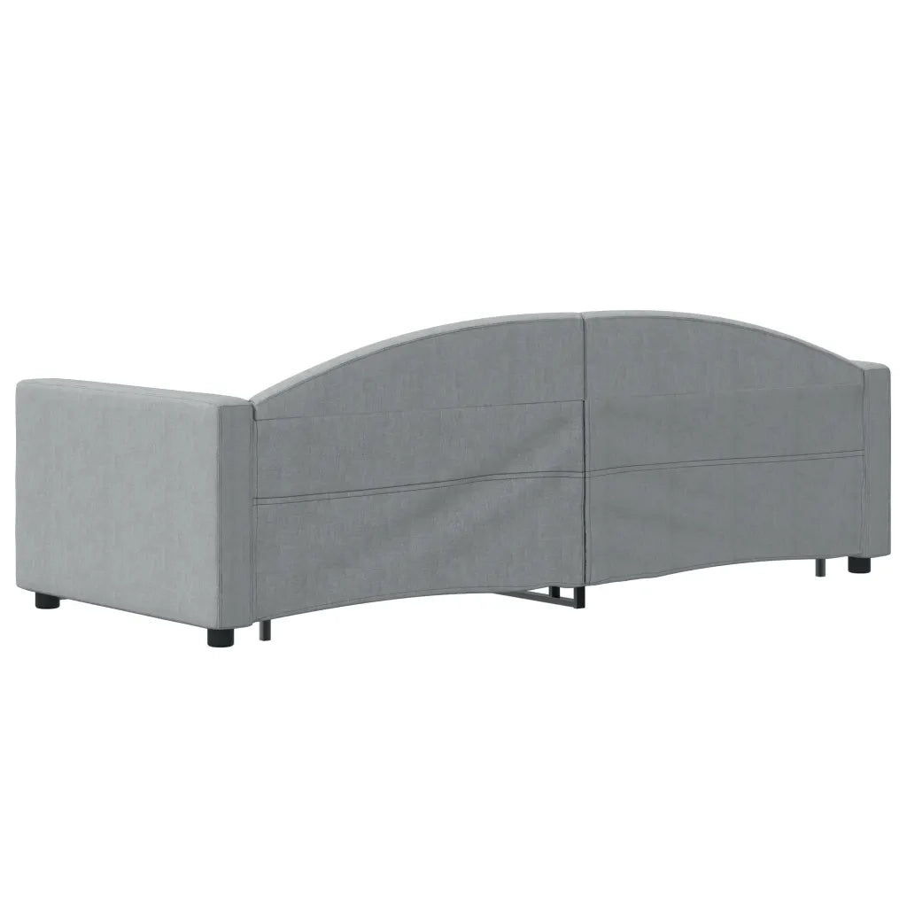Divano letto | Sof¨¤ letto | Letto singolo Estraibile Cassetti Grigio Chiaro 80x200cm Tessuto