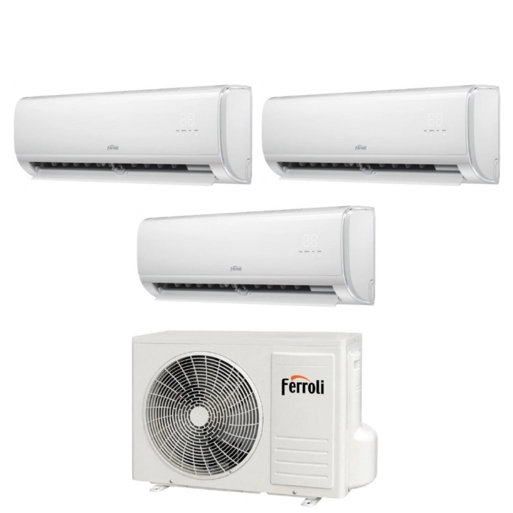Condizionatore Trial Split Ferroli Giada M 12+12+12 con 27-3 R-32 Wi-Fi Integrato