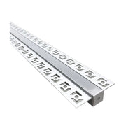 Trade Shop - Profilo Ad Incasso Per Cartongesso Alluminio 2 Mt Con Copertura Opaca Al-18 -