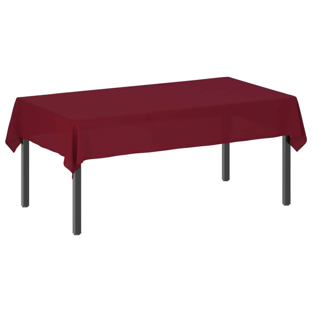 Tovaglia da Tavolo Rosso Vino 140 x 220 cm Poliestere 42039882