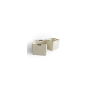 Cestina rattan 1-2 naturale con manici quadro cm 35xh30x35
