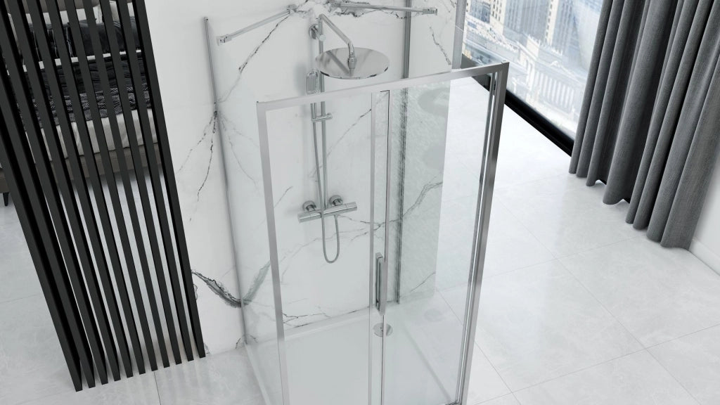 Cabina Doccia A Parete Rea Rapid Slide Chrome 110x90