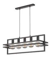 Lampada a sospensione loft nera Merci 5xE27 Sigma Lighting
