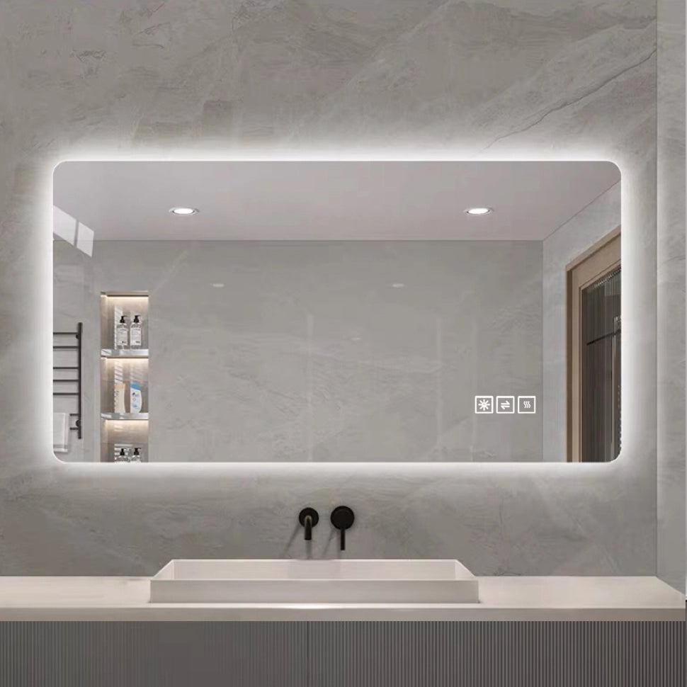 Specchio bagno LED 60 x 100 cm, anti-appannamento, 3 tonalità di luce, dimmerabile, memoria, montaggio orizzontale e verticale