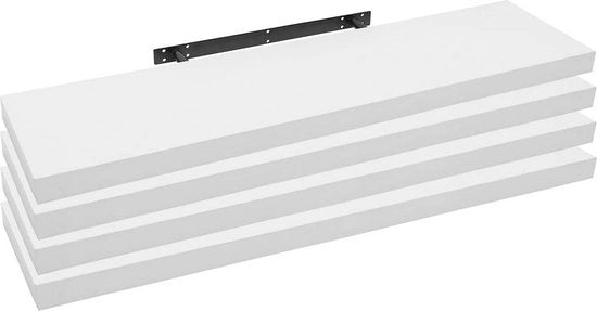 Set di 4 assi da parete - assi da parete appese - assi da parete da esposizione - impermeabili - installazione semplice - design moderno - 22,9 cm x 3,8 cm