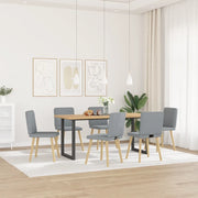 Sedie da Pranzo 6 pz Grigio Chiaro in Tessuto 3315514