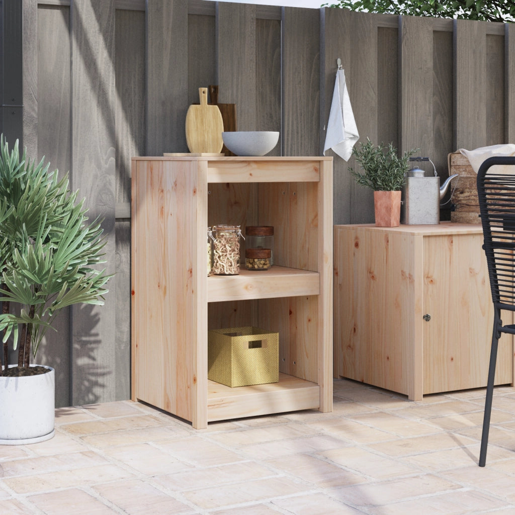 Armadio da Cucina Esterno 55x55x92 cm in Legno Massello di Pino