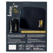 INTESA SEX UNISEX CONFEZIONE REGALO GEL DOCCIA SHAMPOO 250ML, PARFUM DEODORANT 125 ML DEEP NIGHT, ELEGANTE PORTA TABLET REGALO