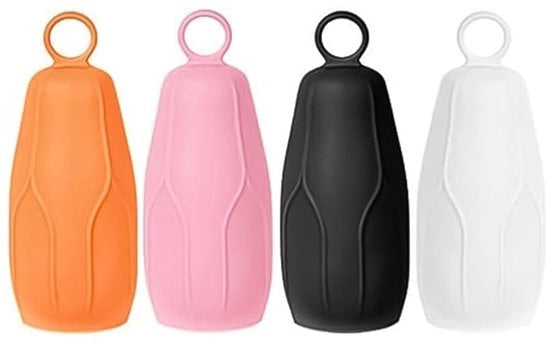Set di protezioni per bottiglie da viaggio 4 pezzi - Coperture per bottiglie da bagno - Accessori da bagno riciclabili - Silicone - Sostenibili - Adatti per shampoo e gel doccia - Tasca da bagno