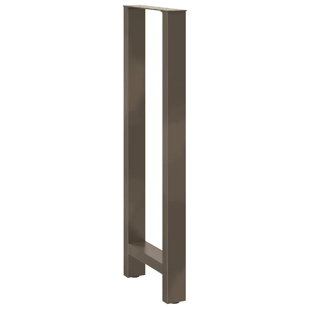 Gambe per tavolo da bar in acciaio naturale 2 pz 40x(110-111) cm in acciaio 4013351