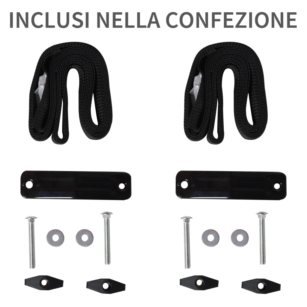 Easycomfort Set 2 Staffe Porta Kayak con Attacco Universale per Portapacchi Adatte per Canoe e Paddleboard, Nero, 46x16.5x47cm