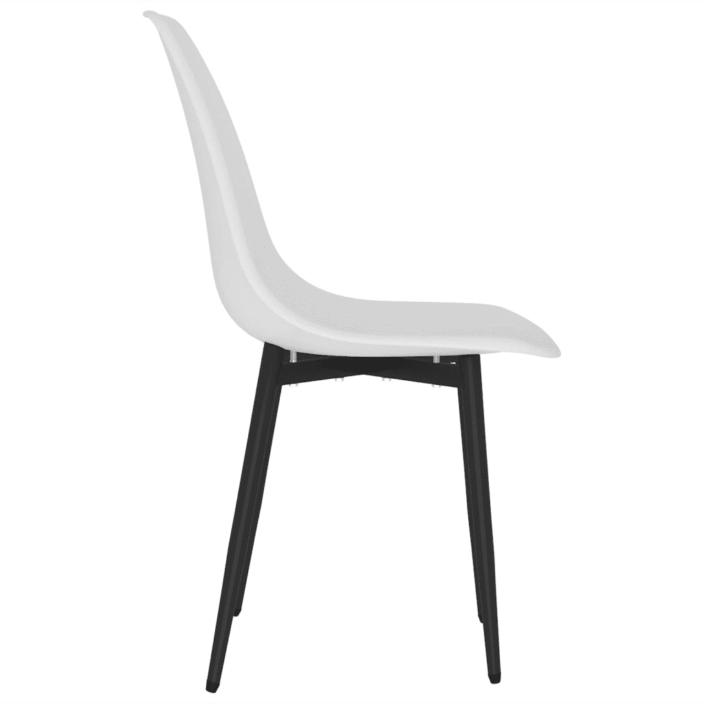 Sedie da Pranzo 4 pz Bianche in PP 338043