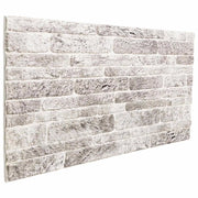 Pannelli da parete 10 pcs Grigio chiaro e bianco 100 x 50 cm