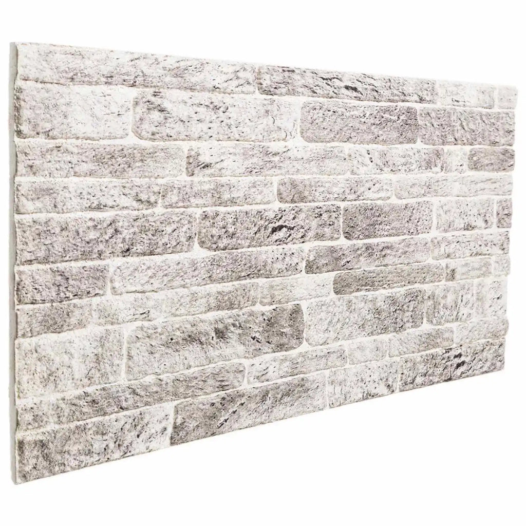 Pannelli da parete 10 pcs Grigio chiaro e bianco 100 x 50 cm