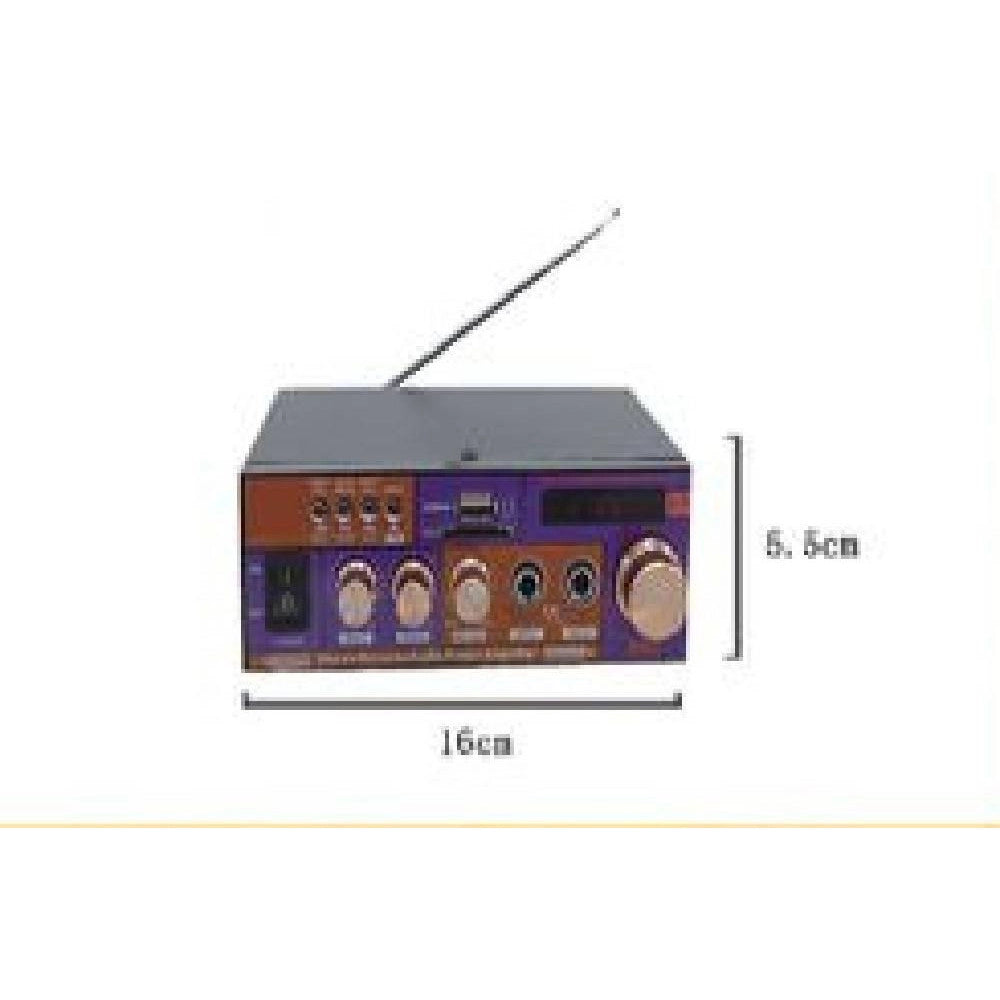 Trade Shop - Amplificatore Di Potenza Audio Stereo Con Lettore Digitale Usb Sd Fm Bt Tx-9763 -