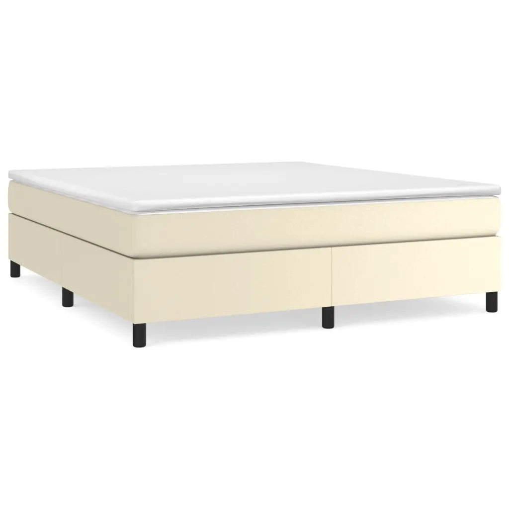 Struttura Letto a Rete a Molle Crema 160x200 cm in Similpelle 3121055