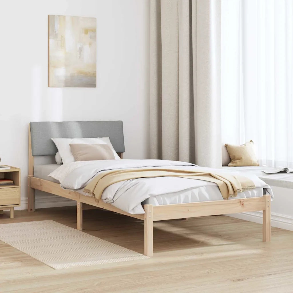 Struttura del Letto Marrone e grigio chiaro 90 x 200 cm