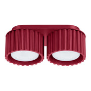 Plafoniera moderna bordeaux ovale 21cm 2xGX53 VISTAO
