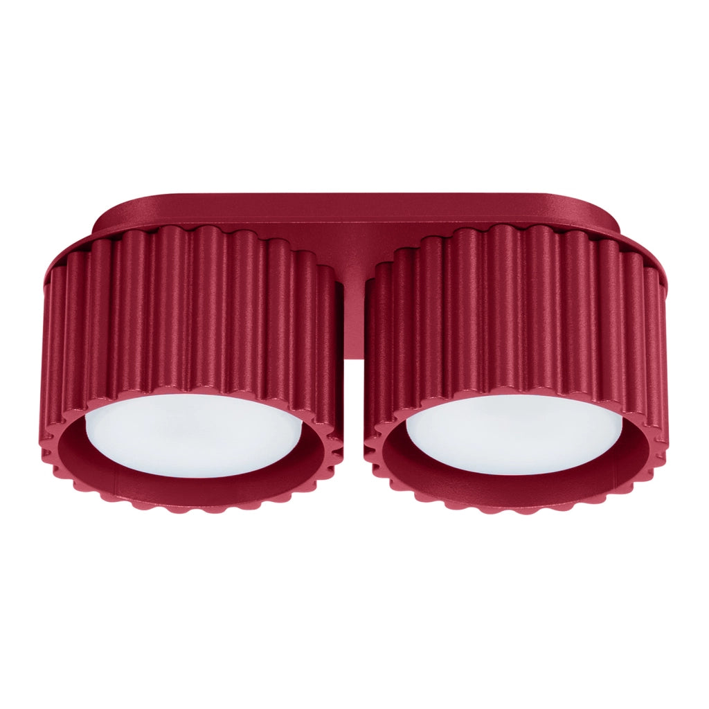 Plafoniera moderna bordeaux ovale 21cm 2xGX53 VISTAO