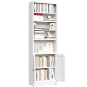 LIBRERIA CON PORTA E RIPIANI REGOLABILI 180,34 x 60 x 23,4 cm METALLO BIANCO