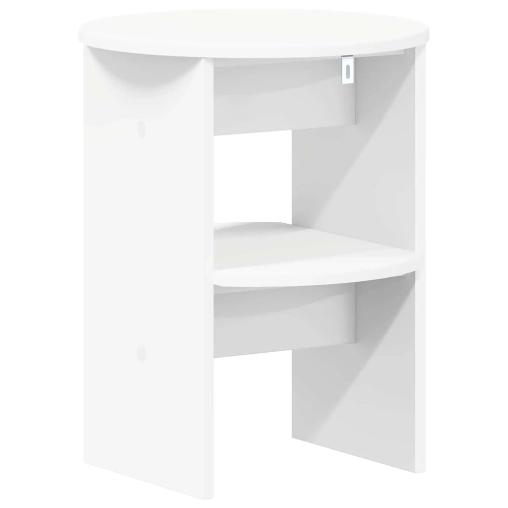 Mobile laterale Bianco Ø40 x 50 cm Legno ingegnerizzato 899816